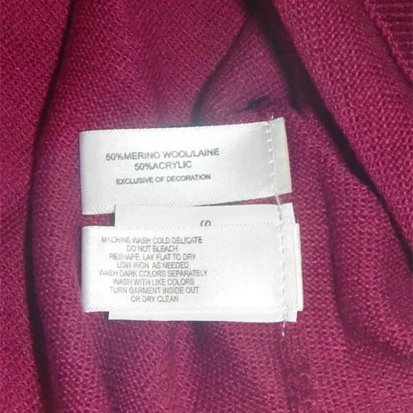 NWOT Men's 2XLT Tall 1/4 Zip Cutter & Buck Merino Wool Acrylic Pink Sweater $168 - Image 4 of 4