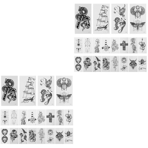 2 Pieces Temporary Tattoos Sticker for Decor Halloween Women eBay