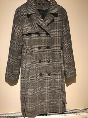 f&f checked coat