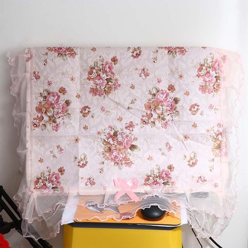 Cabinet Lace Table Cloths Rectangular Table Cover Pink Flower Decoration - Picture 3 of 7