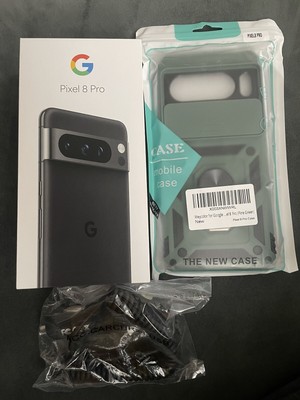  COMPLETE PACKAGE  Google Pixel 8 Pro 128GB Obsidian Black Unlocked