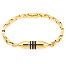 Imrsanl Stainless Steel Cremation Bracelet for Ashes Gold 20cm