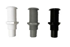 Nuova Rade compact thru-hull with hose tail 1" / 25mm - white / grey / black