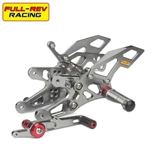FULL-REV For BMW S1000RR 2015-2018 CNC Adjustable Rearset Foot Pegs Footrests