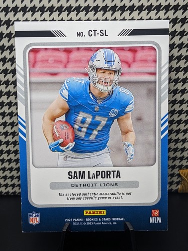 Sam LaPorta Rookie /399 2023 Panini Rookies & Stars Cross Training MEM RC🏈🦁📈 - Bild 2 von 2