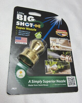 Little Big Shot Super Nozzle Brass Sprayer MADE IN USA BY DISABLED U.S. VETERANS