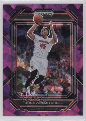 2023-24 Panini Prizm Draft Picks Purple Ice 97/149 Donovan Mitchell #66 nd3