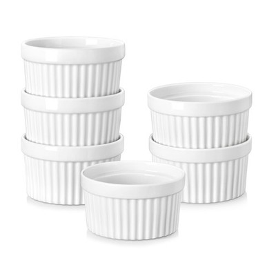 Ramekins 4 oz Oven Safe, Porcelain Creme Brulee Ramekins Pudding Custard Cups...