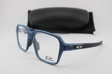 NEW OAKLEY OX8154-0554 MITER SATIN LIGHT BLUE BLACK AUTHENTIC EYEGLASSES 54-18