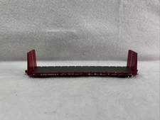 Athearn Ho Scale Bulkhead Flat Freight Car Atsf For Train Set Layout #95764