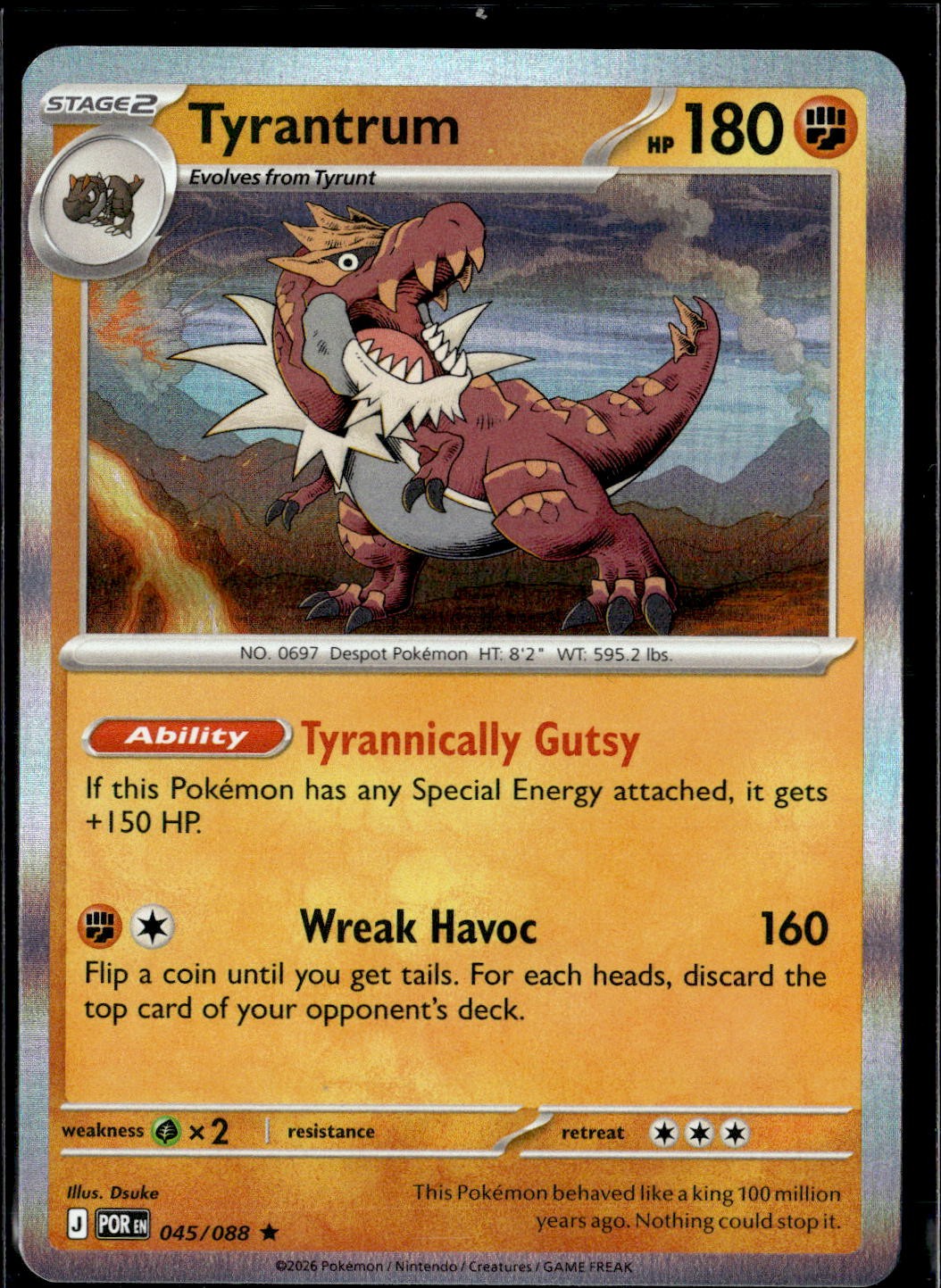 Tyrantrum Holo Rare ME03: Perfect Order 045/088 NM
