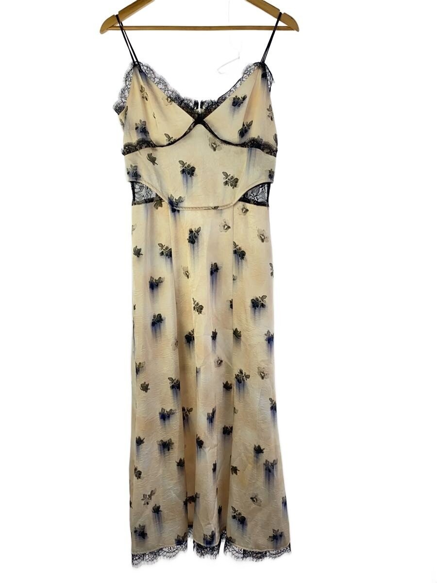 AMERI CLARA SATIN CAMI DRESS S Polyester Ivory Fl… - image 1