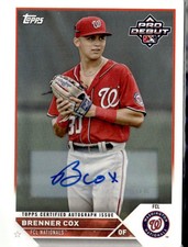 2023 Topps Pro Debut #PD-128 Brenner Cox Autographs
