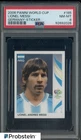 2006 Panini World Cup Germany Soccer Sticker #185 Lionel Messi PSA 8 NM-MT