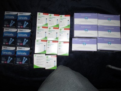 Onetouch Ultra Test Strips 550 ct, 600 Lancets, 500 Prep Pads, FREE SHIPPING
