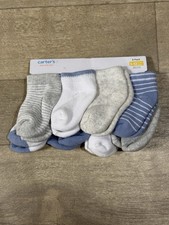 Carter's Just One You 8pk Baby Boys' Ankle B Basic Terry Socks Size 3-12M