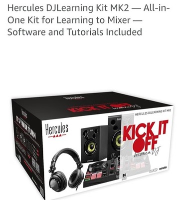 Hercules DJ Learning Kit MK2 All-in-One Kit, Software and Tutorials Included