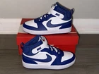 Nike Court Borough Mid Size 2Y Shoes Blue White Sneakers CD7783-130 Unisex NEW