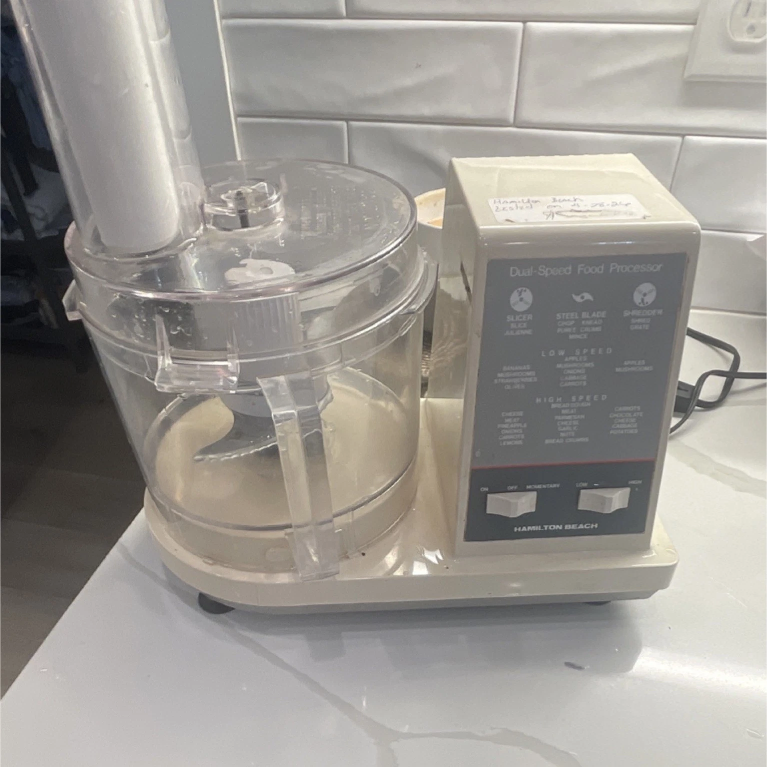 Hamilton Beach Dual-Speed 8-Cup 300W Food Processor Pulse, Beige/Clear
Opens in a new window or tab