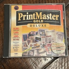 PrintMaster Gold Deluxe v4.0 CD-ROM 1997 Mindscape Windows 95 3.1 Vintage