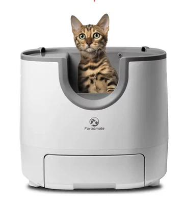 Automatische Katzentoilette Furoomate Katzenklo Selbstreinigung Offen 11L 5 Tage