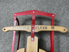 Vintage Flexible Flyer III Wooden Snow Sled   Classic Winter Collectible