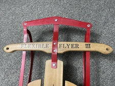Vintage Flexible Flyer III Wooden Snow Sled – Classic Winter Collectible