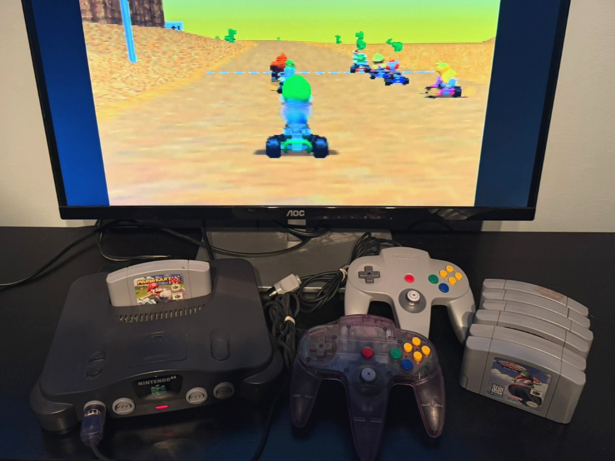 RGB Modded Nintendo 64 (NTSC N64) w/ Controllers, Games and