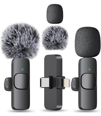 Wireless Mini Microphone for iPhone & Android - Bluetooth Lavalier Lapel Mic for