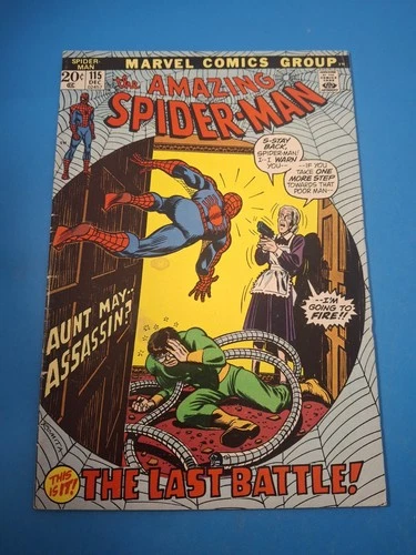 The Amazing Spider-Man #115 (Marvel Comics December 1972) VG- condition Aunt May