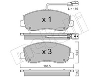 Metelli Bremsbelagsatz, Scheibenbremse 22-0898-0 Passend FüR Nissan Opel