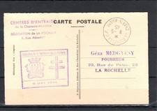 CP POSTCARD FRANKREICH GUERRE LIBERATION FESTUNG LA ROCHELLE 1945 OBLITERE USED