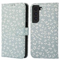 Imoshion Design KlapphüLle Samsung Galaxy S22 - Smoke Green Flowers