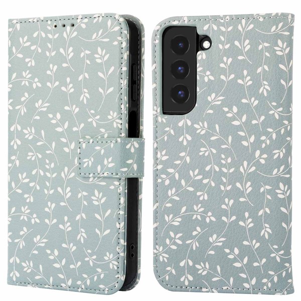 Imoshion Design KlapphüLle Samsung Galaxy S22 - Smoke Green Flowers-image