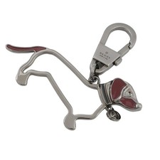 Gucci Interlocking GG Dachshund Dog Bag Charm Key Ring Keychian W/Box Pouch E6