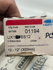 Clipper #01194  UX-1 Unibar Conveyor Belt Lacing 430SS 12" (Lot of 6)