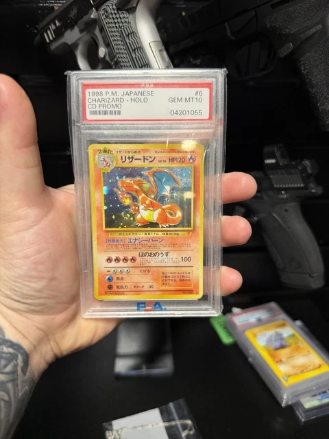 Charizard 1998 Japanese CD Promo Holo #6 PSA 10 Cert 04201055 Pokémon with swirl