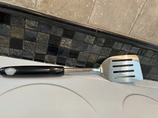 Slotted Spatula Turner Stainless Steel  Angled  Blade  Heavy Duty 13”Black Handl