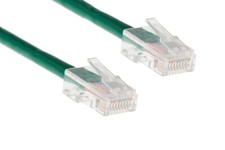 Cat5e Ethernet Patch Cable, Non-Booted, UTP, 25 ft, Green