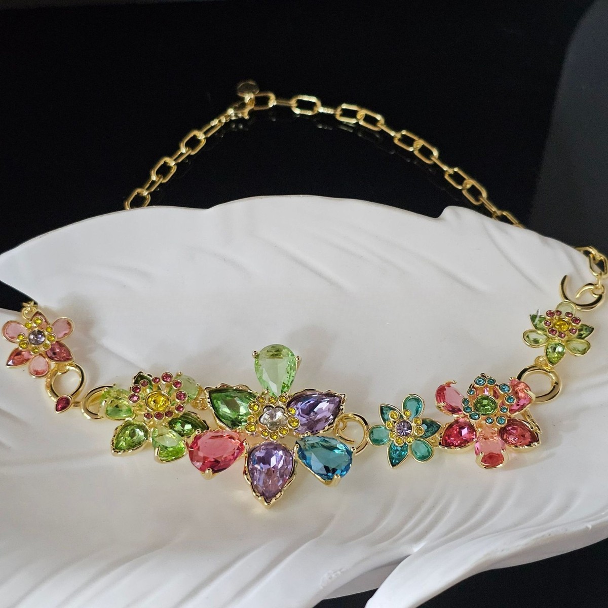 Swarovski ldyllia crystal colorful flower necklace,Bracelet Gema