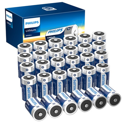 #ad Philips 1600mAh CR123A 123A Lithium Battery 3.0V Li ion Camera Batteries Lot $126.99