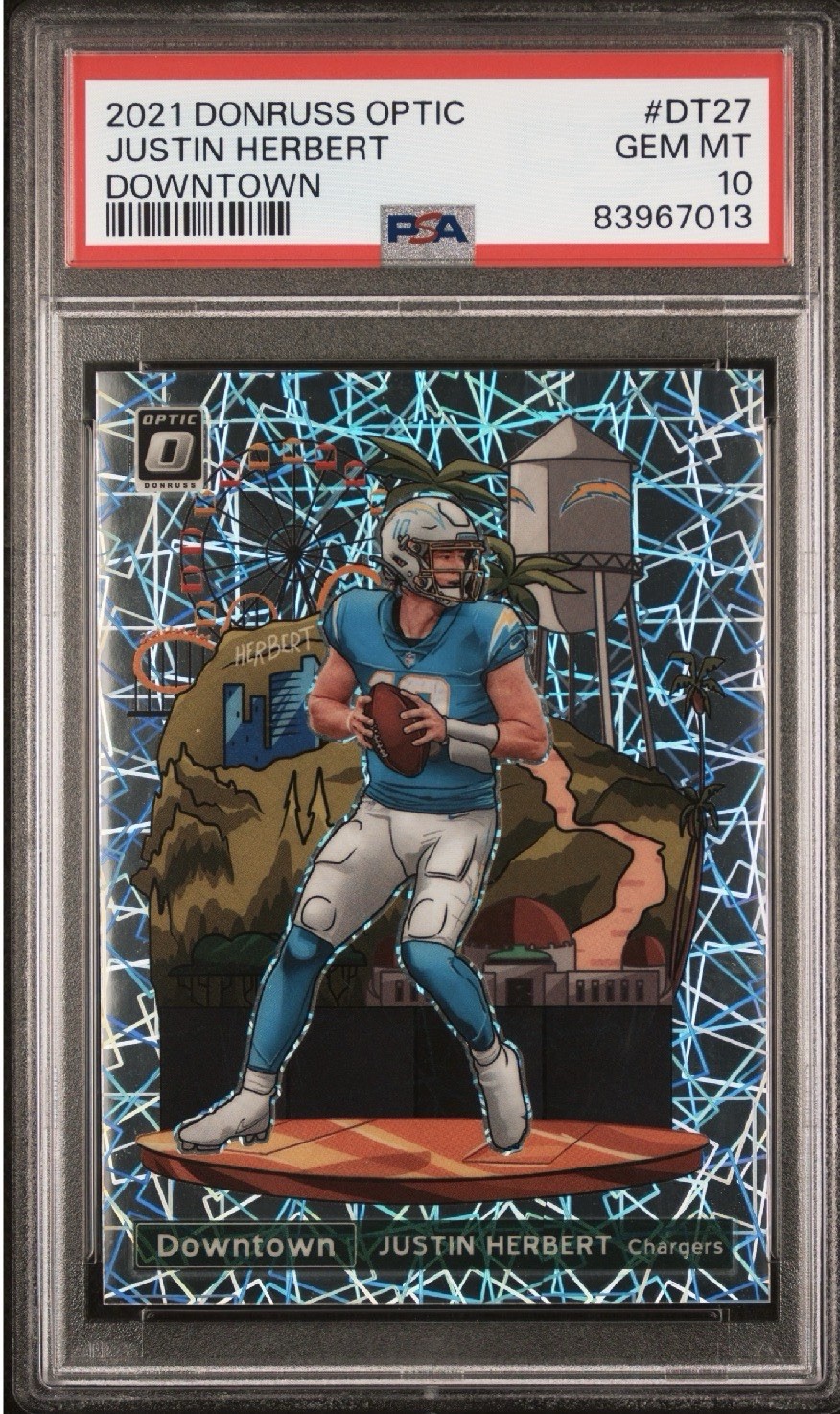 2021 optic justin herbert downtown psa 10