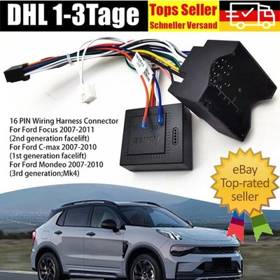 16Pol Audio Android Kabel Adapter Canbus Für 2007-10 Ford Focus Mondeo MK4 DE.
