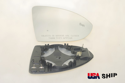 Passenger Side Mirror Glass Heated W/Blind Spot W/Holder For VW Jetta 19-23