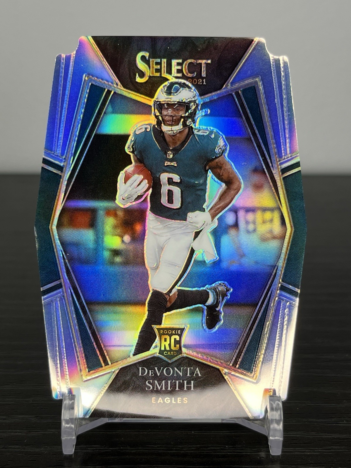 Devonta Smith 2021 Panini Select Premier Level Silver Prizm Die-Cut Rookie RC