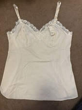 VTG SHADOW LINE Lingerie Lace Camisole Women's size 36 - Pearl Beige 227124 NWT