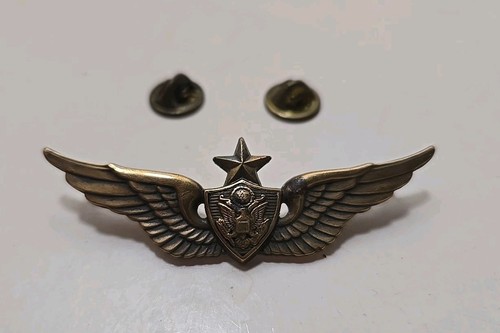 Vintage Vietnam War Sterling Silver Senior Pilot Badge Wings Eagle US Military - Picture 1 of 9