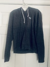 Victoria Secret Pink Women s Zip Up Gray Hoodie Size Medium