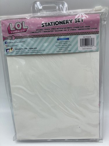 ¡Sorpresa con licencia LOL! Juego de papelería de 12 piezas ~ Suministros escolares divertidos completamente nuevos - Imagen 3 de 3