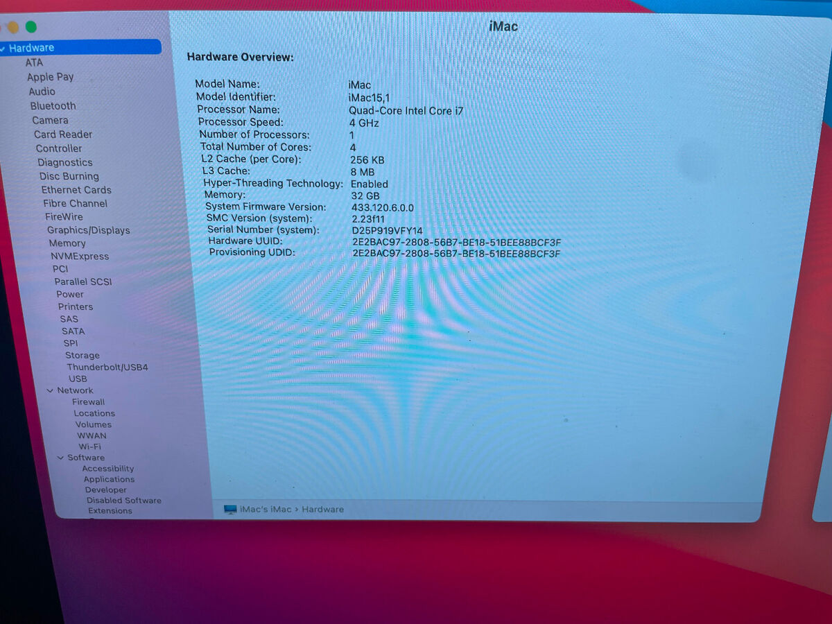 Apple iMac 27-inch Retina 5K (Late 2014) Core i7 @ 4.0GHz Apple iMac 27-inch Retina 5K (Late 2014) Core i7 @ 4.0GHz